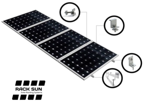 Estructura Coplanar 4 Paneles Solares